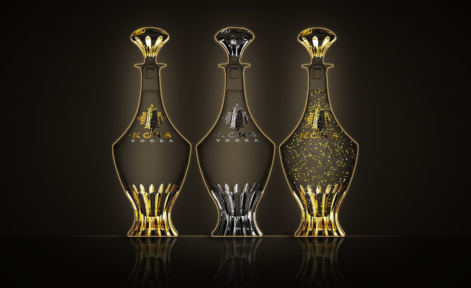 Kors luxury vodka limited edition bottles